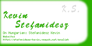 kevin stefanidesz business card